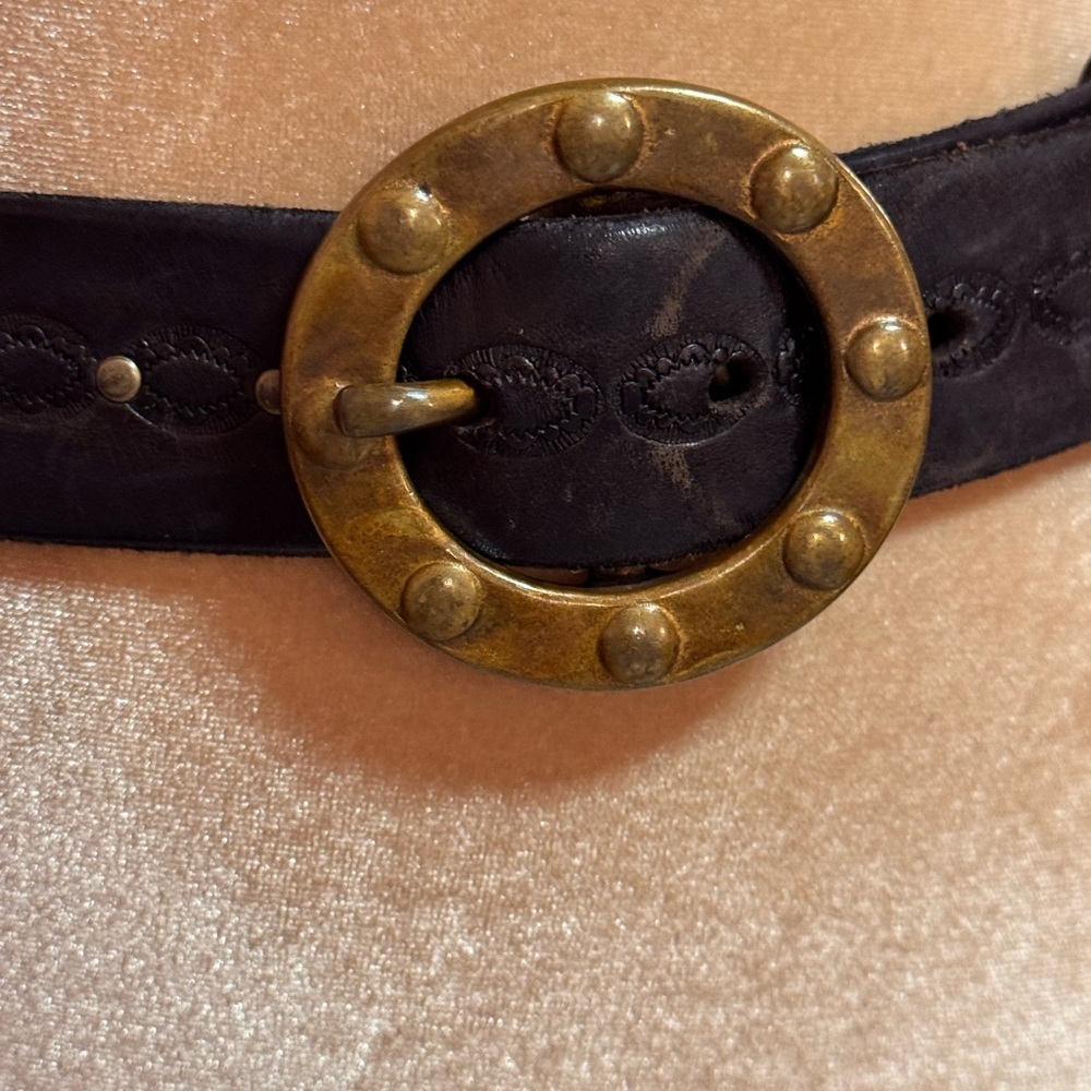 GAP Dark Brown Belt with Gold Accents - Picture 2 of 6